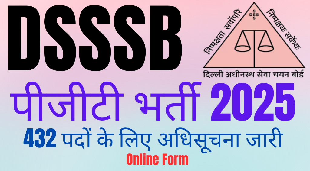 DSSSB PGT Recruitment 2025